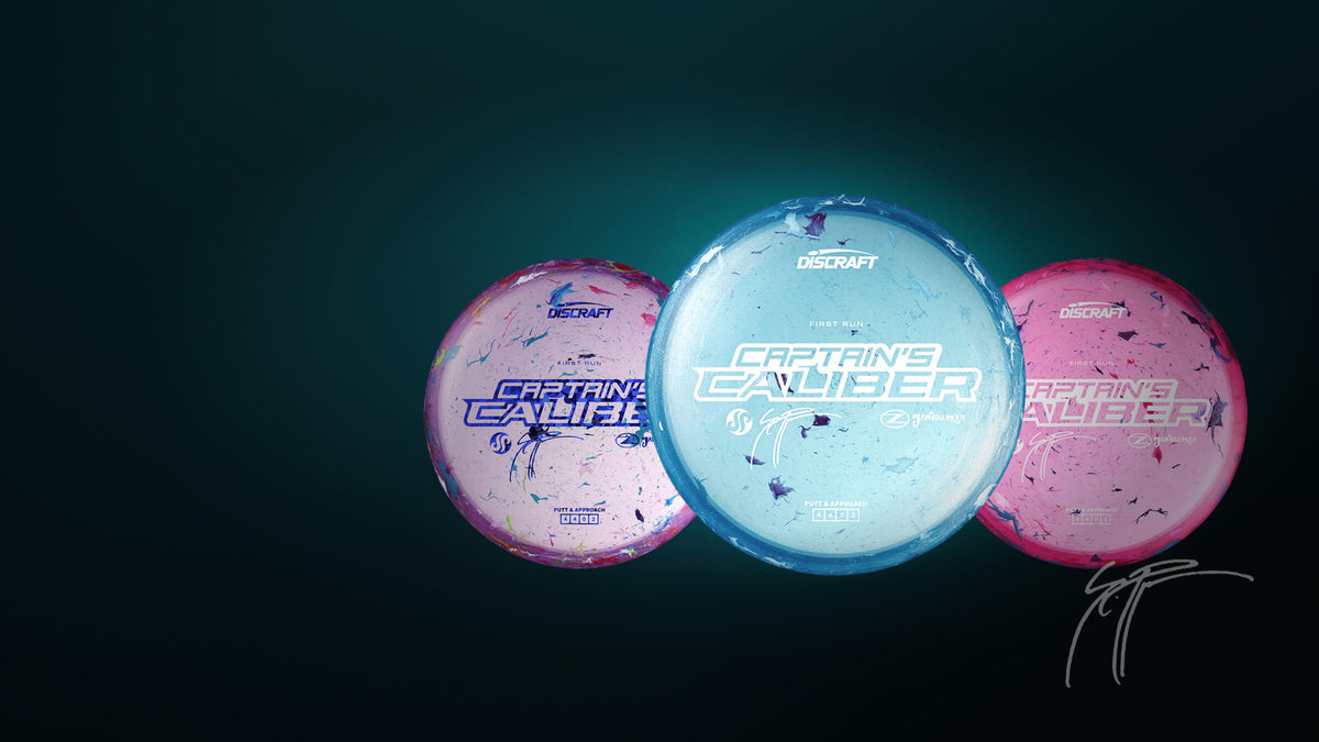 The second release of the Captain's Caliber approach disc, designed with Seppo Paju, now in spectacular Z Jawbreaker plastic. The disc flies straight with control, holds its chosen line reliably, and finishes its flight with a dependable but moderate fade. Excellent for accurate approaches, controlled hyzers, and backhand and forehand throws where predictable flight is desired without the strong overstability of the Zone. Z Jawbreaker brings a grippy premium feel and a unique look to this Seppo Paju First Run special edition.
