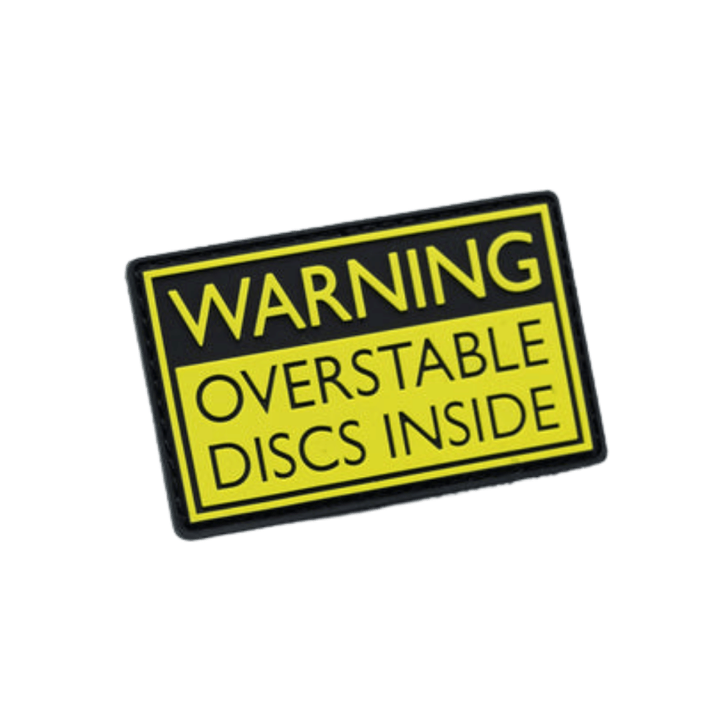 Velcro Patch - Warning Overstable Discs