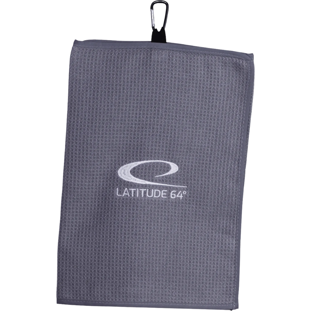 Foldable Clip-On Disc Golf Towel Grey
