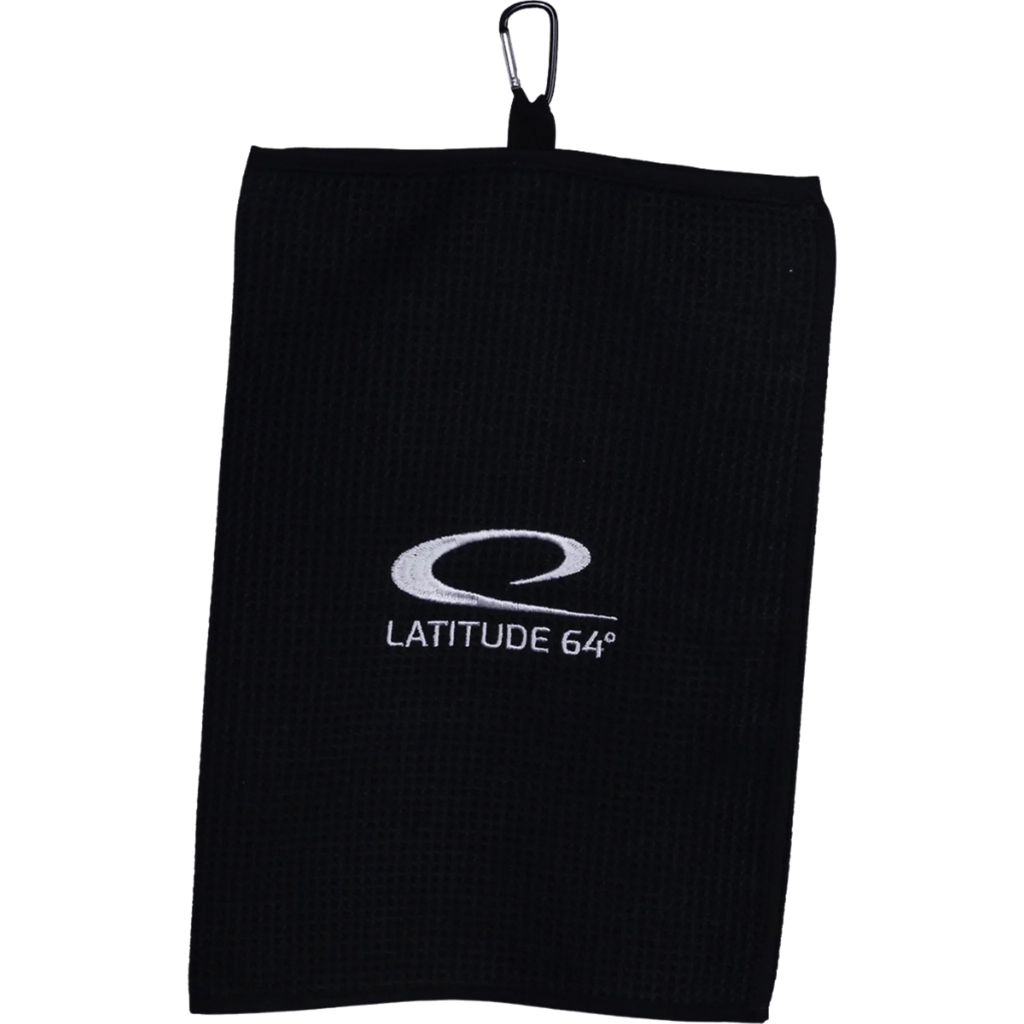 Foldable Clip-On Disc Golf Towel Black