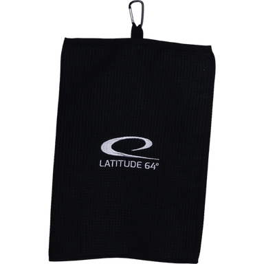 Foldable Clip-On Disc Golf Towel Black