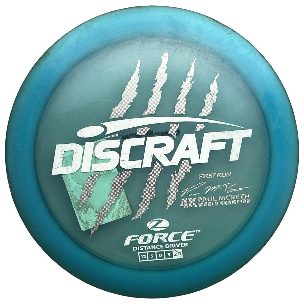 Discraft Z Force - First Run - Paul McBeth 4x World Champion Claw Stamp