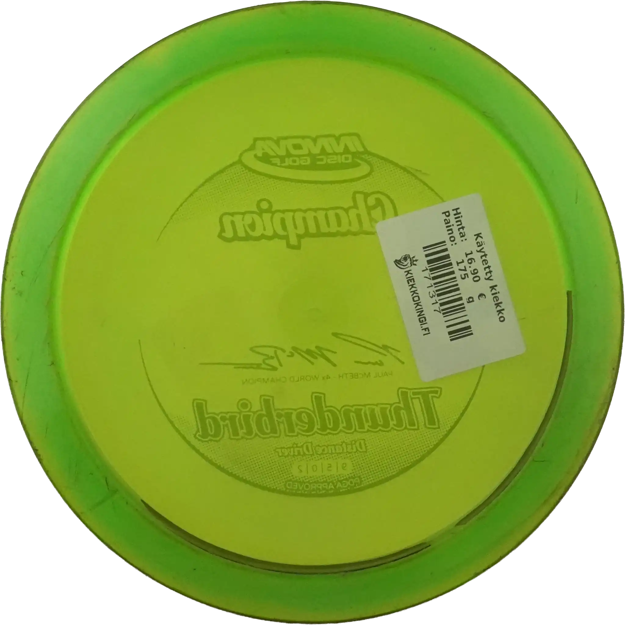 Champion Thunderbird - Paul mcBeth 4x World Champion