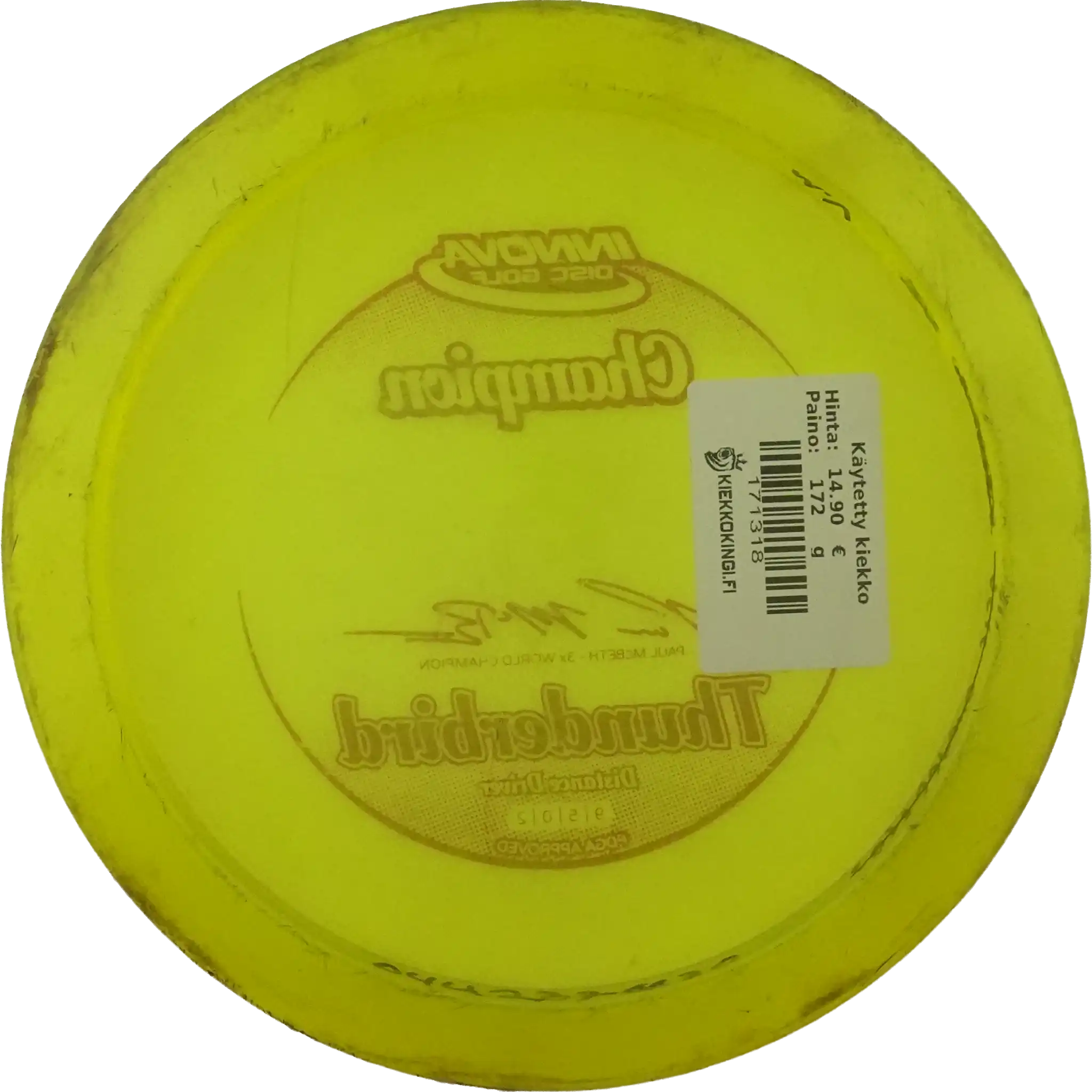 Champion Thunderbird - Paul mcBeth 3x World Champion