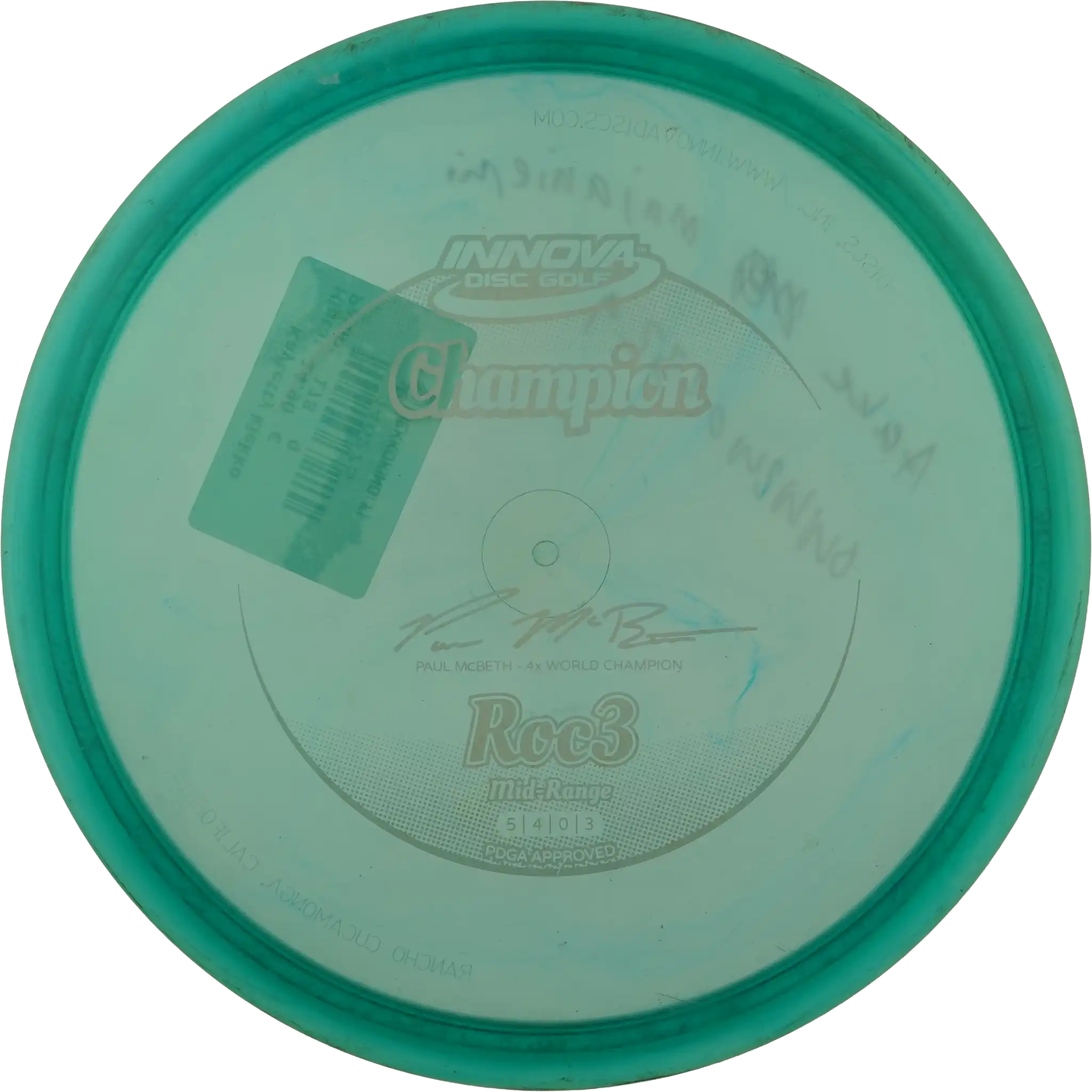 Champion Roc3 - Paul McBeth 4X World Chamopion